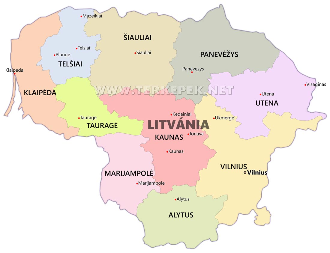 magyarország litvánia térkép Litvánia térképek magyarország litvánia térkép